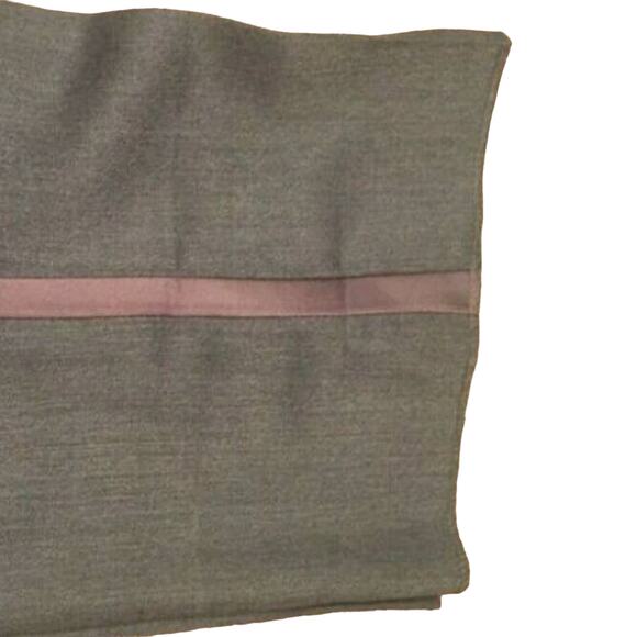 NO HEM Adjustable 37" Waistband Gray Wool Blend Men's Tuxedo Pants w Side Stripe - Picture 3 of 5